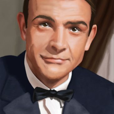 Portrait of Sean Connery as James Bond